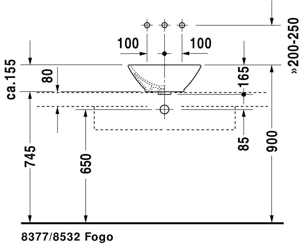 0333420000 Накладная раковина на столешницу  овальная Duravit Bacino - Вид №4