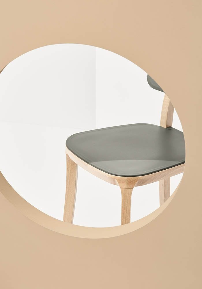 Высокий стул из дерева и полипропилена со спинкой Infiniti Porta Venezia ARCH-00129754 - Вид №5