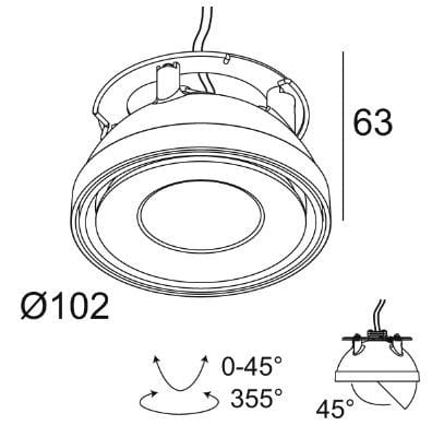 Регулируемый светодиодный прожектор Deltalight Твитер ARCH-00029615 - Вид №9