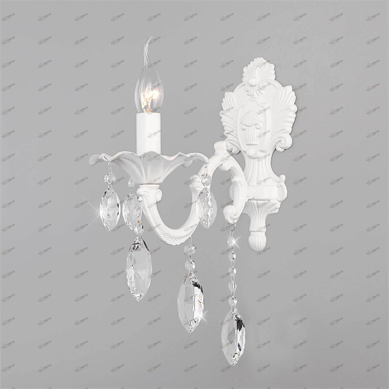 Бра настенное белое Eurosvet Veletta Strotskis 10108/1 EUROSVET СВЕЧА 00-3930480 Белый 