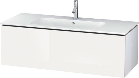 LC614300707 Тумбочка подвесная L-Cube #LC6143 1220 x 481 мм Бетонно-серый матовый декор Duravit - Вид №2