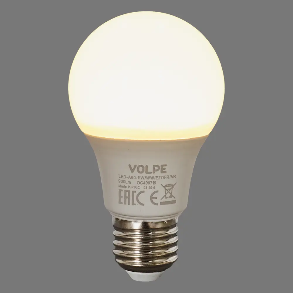 Светодиодная лампа Volpe Norma E27 11Вт теплый белый свет 82314009 STLM-0910894 - Вид №3