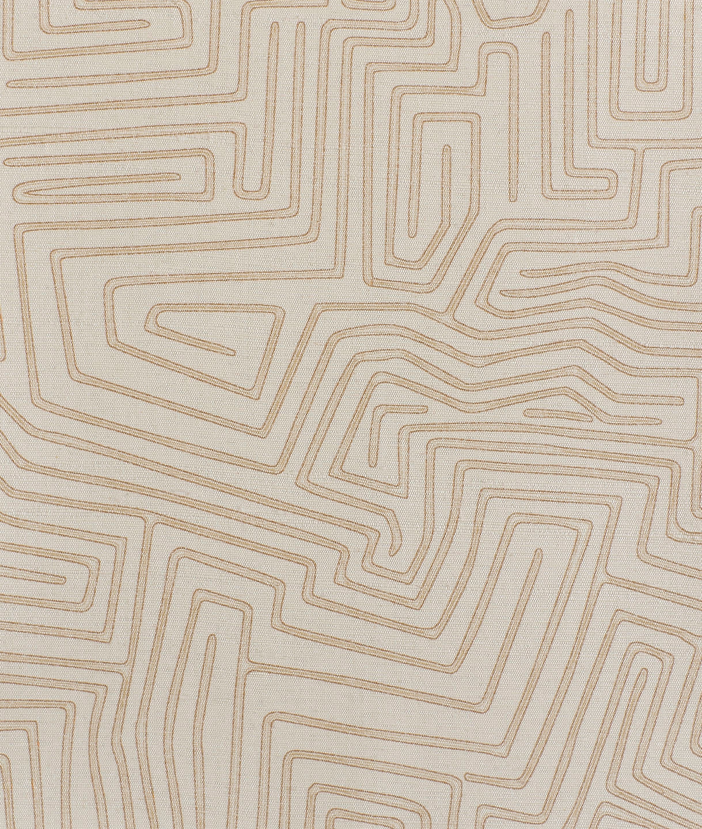 Шелковая настенная ткань с графическим рисунком Dedar LOST IN NAZCA WALL ARCH-00015187