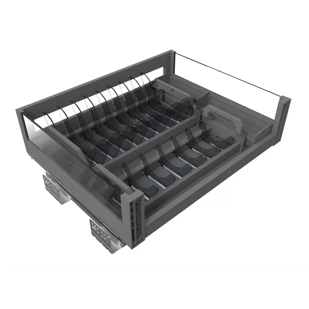 Выдвижная корзина для посуды FIRMAX 85×20 см, серый 89440722 STLM-1582350