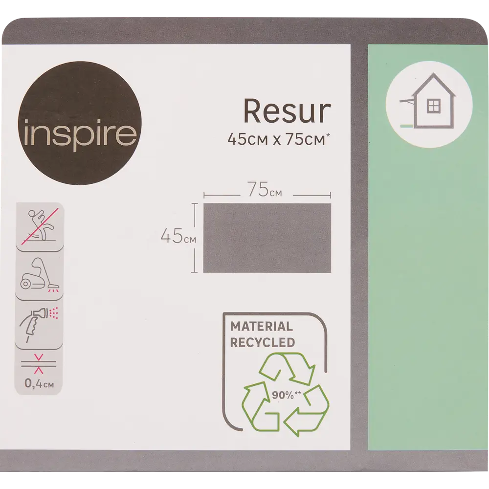 Коврик придверный Inspire Resur WLM D резина 45х75 см 83000552 STLM-2133558  - Вид №6