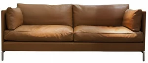 Duvivier Canapés 3-х местный кожаный диван со съемным чехлом Lodge Lodgxf22, lodgxf23