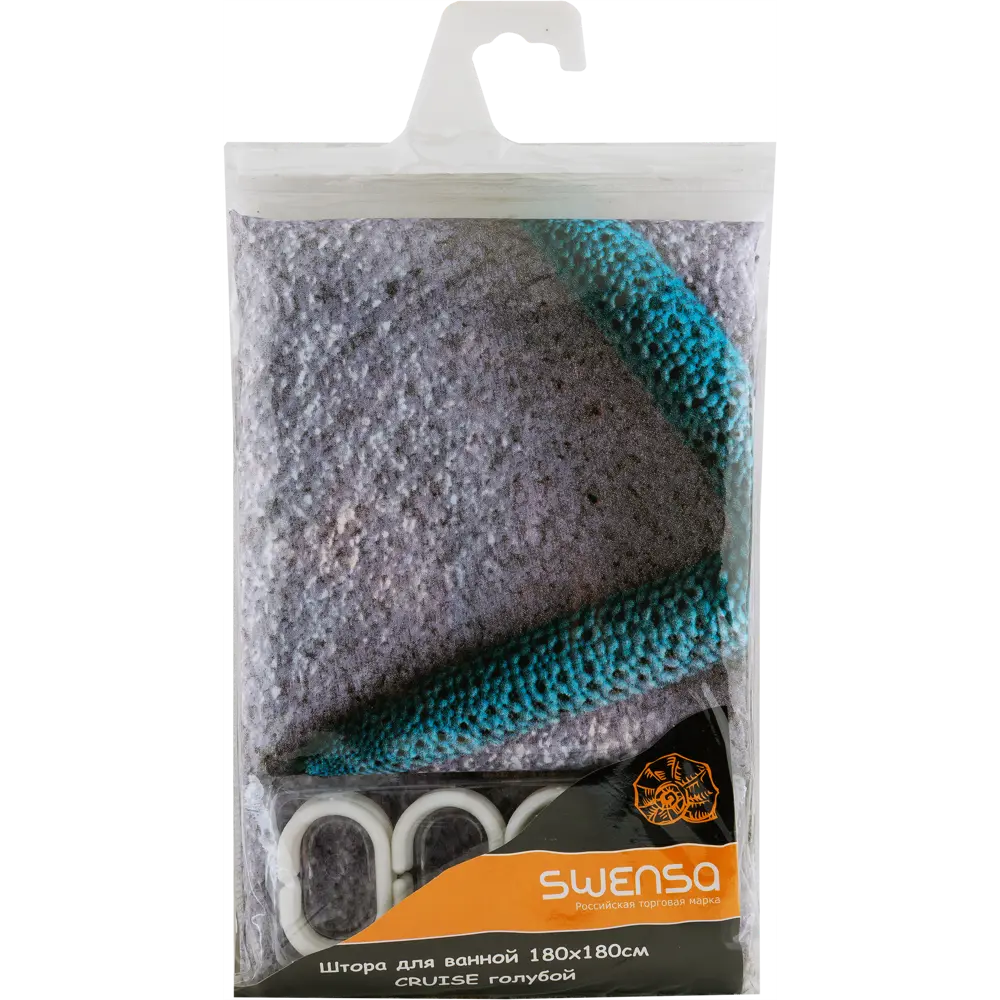 Штора для ванной комнаты «Cruise» 180х200 см цвет белый SWENSA SWC STLM-2009416 - Вид №5