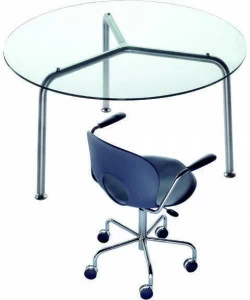 REXITE Круглый стол из стали и хрусталя