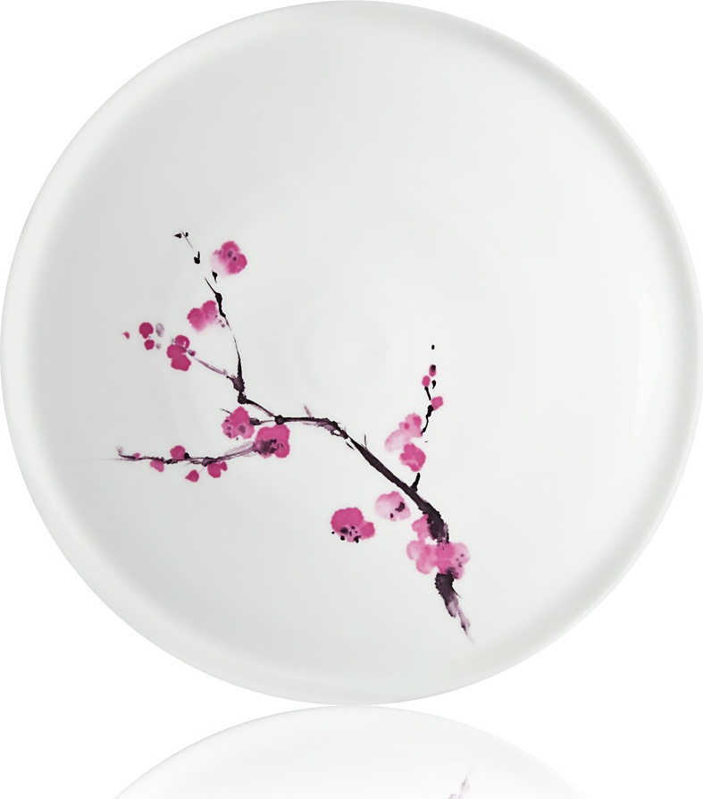 10532275 Dibbern Блюдо для торта Dibbern "Вишни в цвету" 32см Фарфор костяной 
