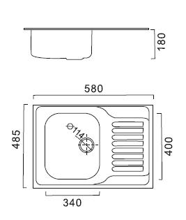 HB4858 Кухонная мойка , полированная сталь Haiba  - Вид №2