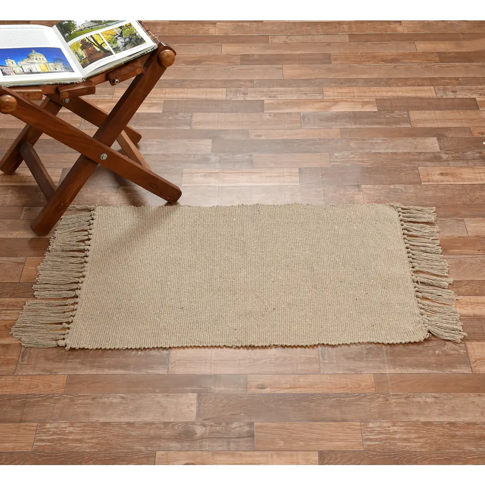Коврик декоративный хлопок Solid Mat JBT-001-12 50x80 см цвет бежевый 89374303 STLM-2050697 Santreyd  - Вид №5