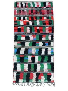 AFOLKI Прямоугольный шерстяной коврик с длинным ворсом и узором Chichaoua Taa282be