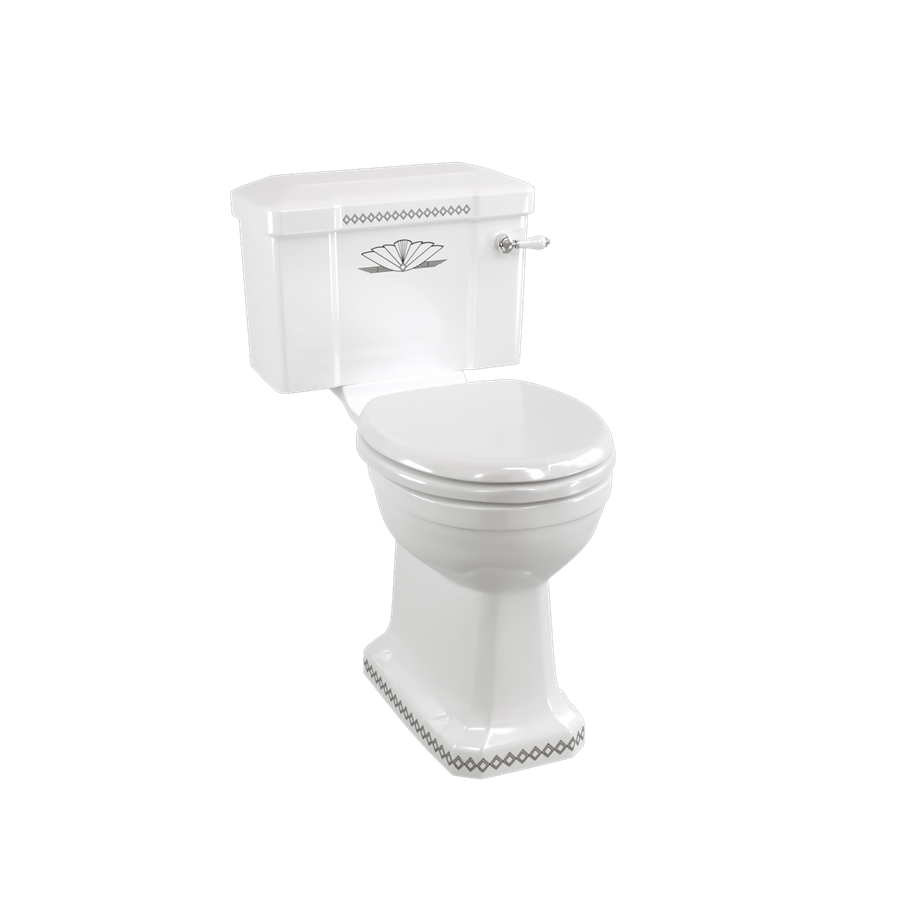 Burlington Bespoke Стандартный плотно закрытый унитаз Charleston Standard с бачком на 520 рычагов P5 CHAR C1 CHAR 