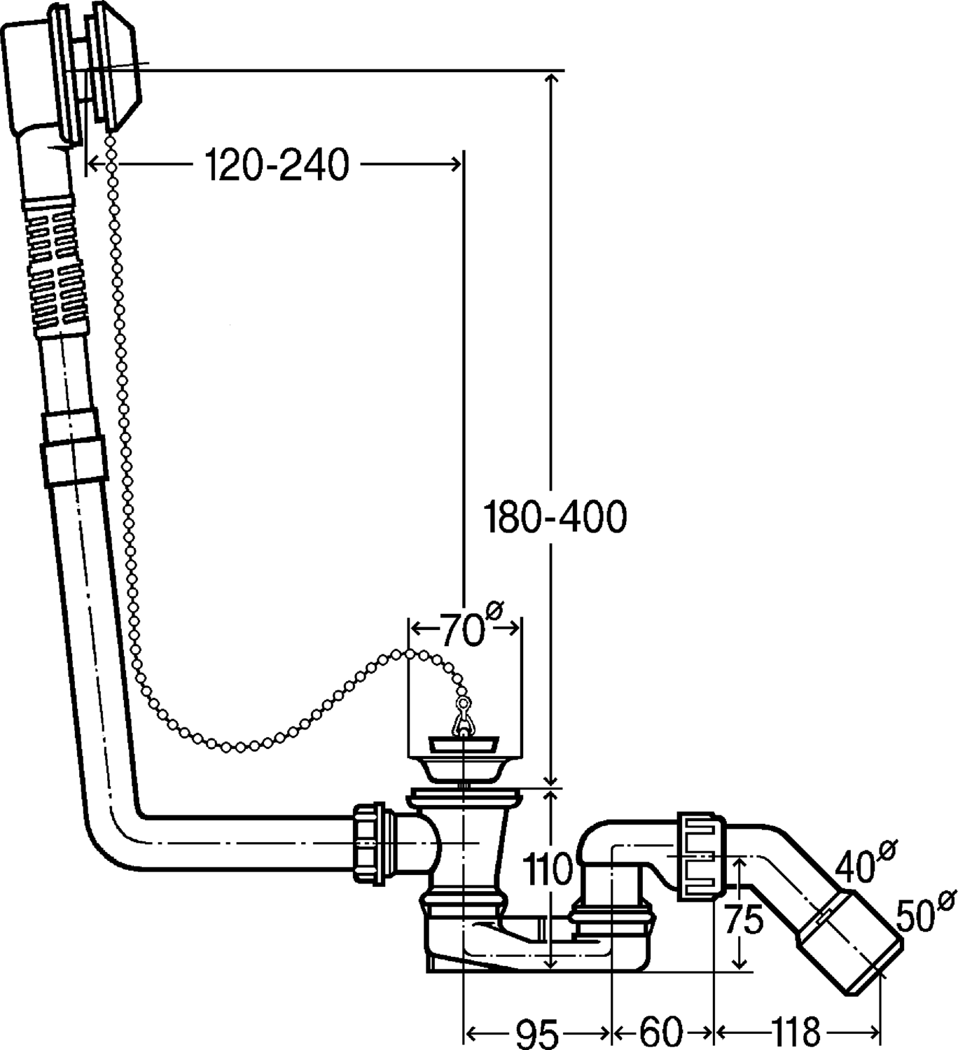 Канализационная арматура  Сифоны для ванн и душевых поддонов  Сифоны для ванн  Не содержит/в комплект не входит: VIEGA 101 947 1) Модель 6176.45 Santreyd  - Вид №1