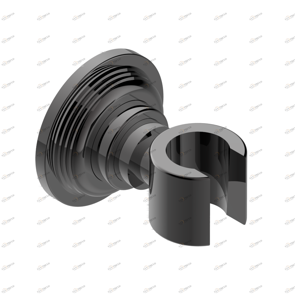 U9A-53F Кронштейн стационарный встраиваемый в стену Thg-paris West Coast с металлическими ручками-крестиками Matt graphite PVD U9A 53F CAT.F