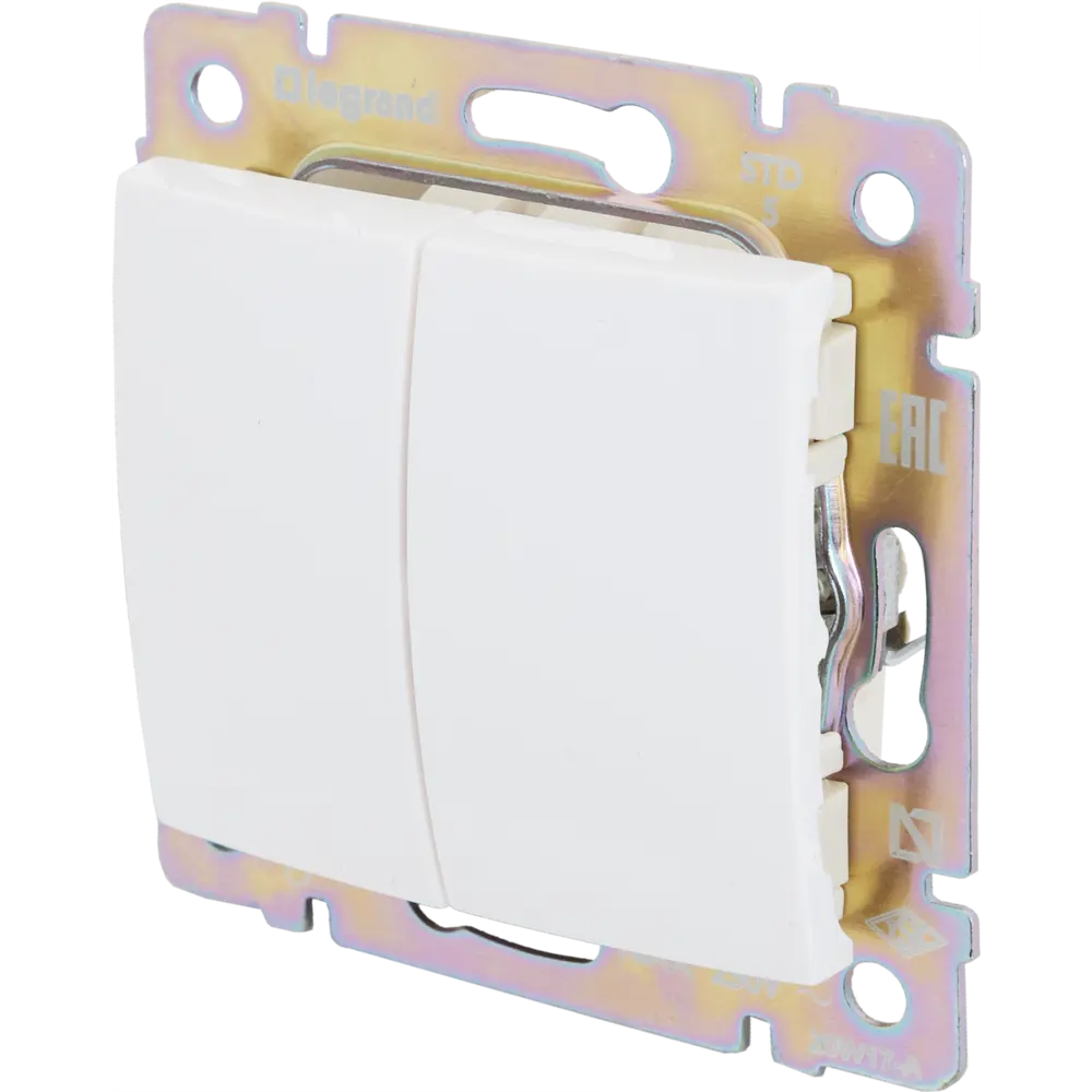 Выключатель двухклавишный Legrand Valena Classic белый для скрытого монтажа 10320403 STLM-1102316 - Вид №2