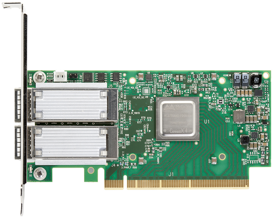 MCX414A-BCAT Connectx-4 en network interface card, 40/56gbe dual-port qsfp28, pcie3.0 x8, tall bracket, sr-iov, tcp/udp, mpls, vxlan, nvgre, geneve, iser, nfs rdma, smb direct, sr-iov, tcp/udp, mpls, vxlan, nvgre, geneve, iser, nfs rdma, smb direct, sr-io Santreyd 