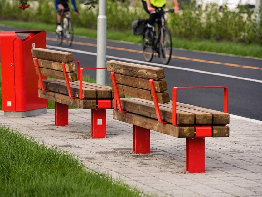 VESTRE Модульная модульная скамья из стали и дерева Kong sun-id-1387800 - Вид №5