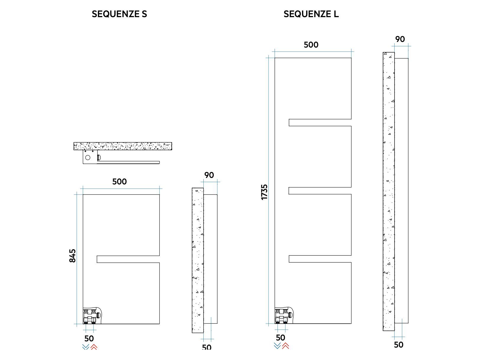 Настенный стальной мебельный радиатор Irsap последовательности ARCH-00099691 - Вид №4