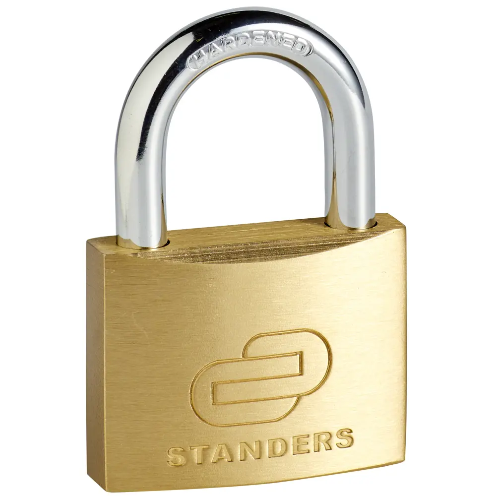Навесной замок Standers для подсобных помещений в латунном корпусе 82247291 STLM-0023053