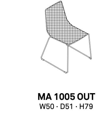 Стальной салазок штабелируемый садовый стул True Design Marina Out ARCH-00103864 - Вид №13