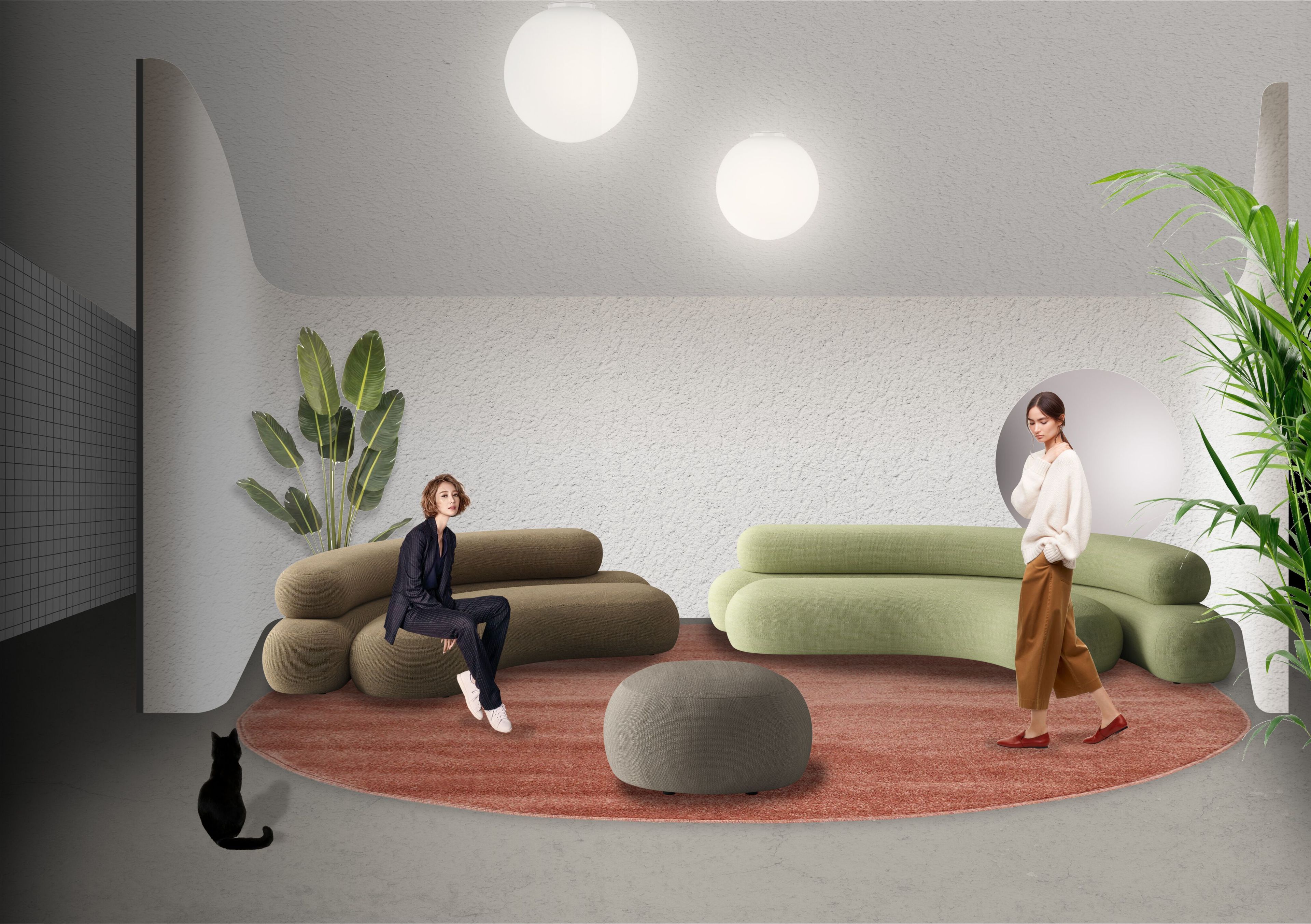 Модульный диван из пенополиуретана Adrenalina Nefelibata ARCH-00062243 - Вид №3