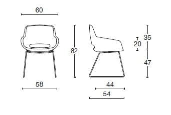 Тканевый стул с подлокотниками Diemme Clea Plus ARCH-00092031 - Вид №5