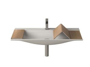 Керамическая прямоугольная одиночная подвесная раковина