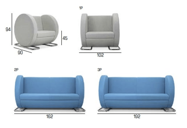 Adrenalina Кресло с обивкой из ткани с подлокотниками Tube sun-id-1420406 - Вид №3