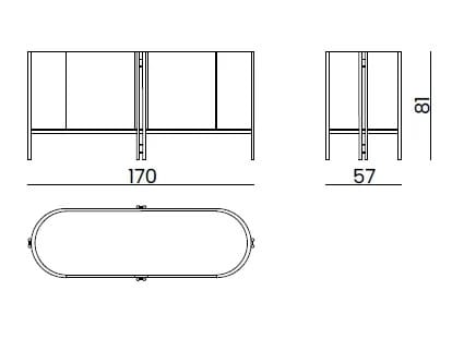 Деревянный шкаф с распашными дверями Bizzotto Italia Atmosphera ARCH-00021210 - Вид №5