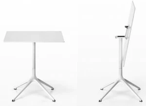 Kristalia Квадратный стол из литого под давлением алюминия с откидной столешницей Elephant