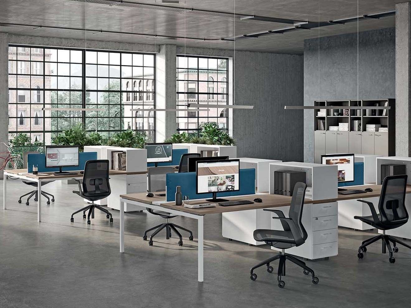 Модульный рабочий стол Quadrifoglio Group дизайн-офис ARCH-00061773