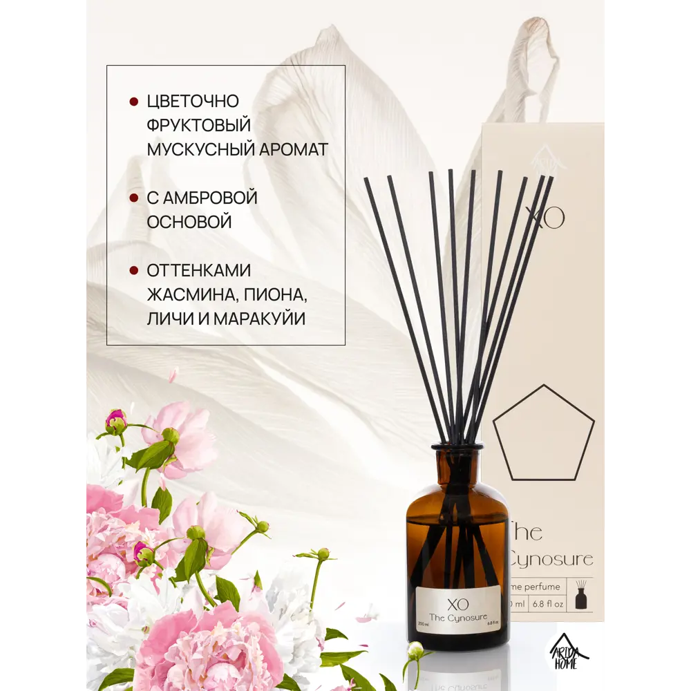 ARIDA HOME Xo The Cynosure - Аромадиффузор 200 мл с фруктовым ароматом 89388923 STLM-1364593