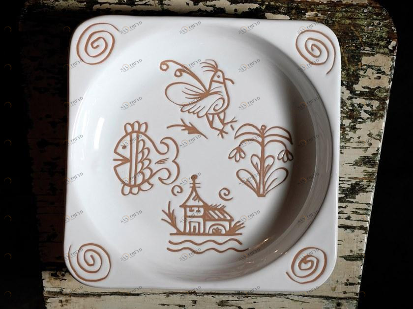 Cerasarda Керамический поднос квадратный Vallauris Cfcva