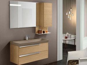 Mobiltesino Тумба под умывальник из фанерованной древесины с ящиками Fly