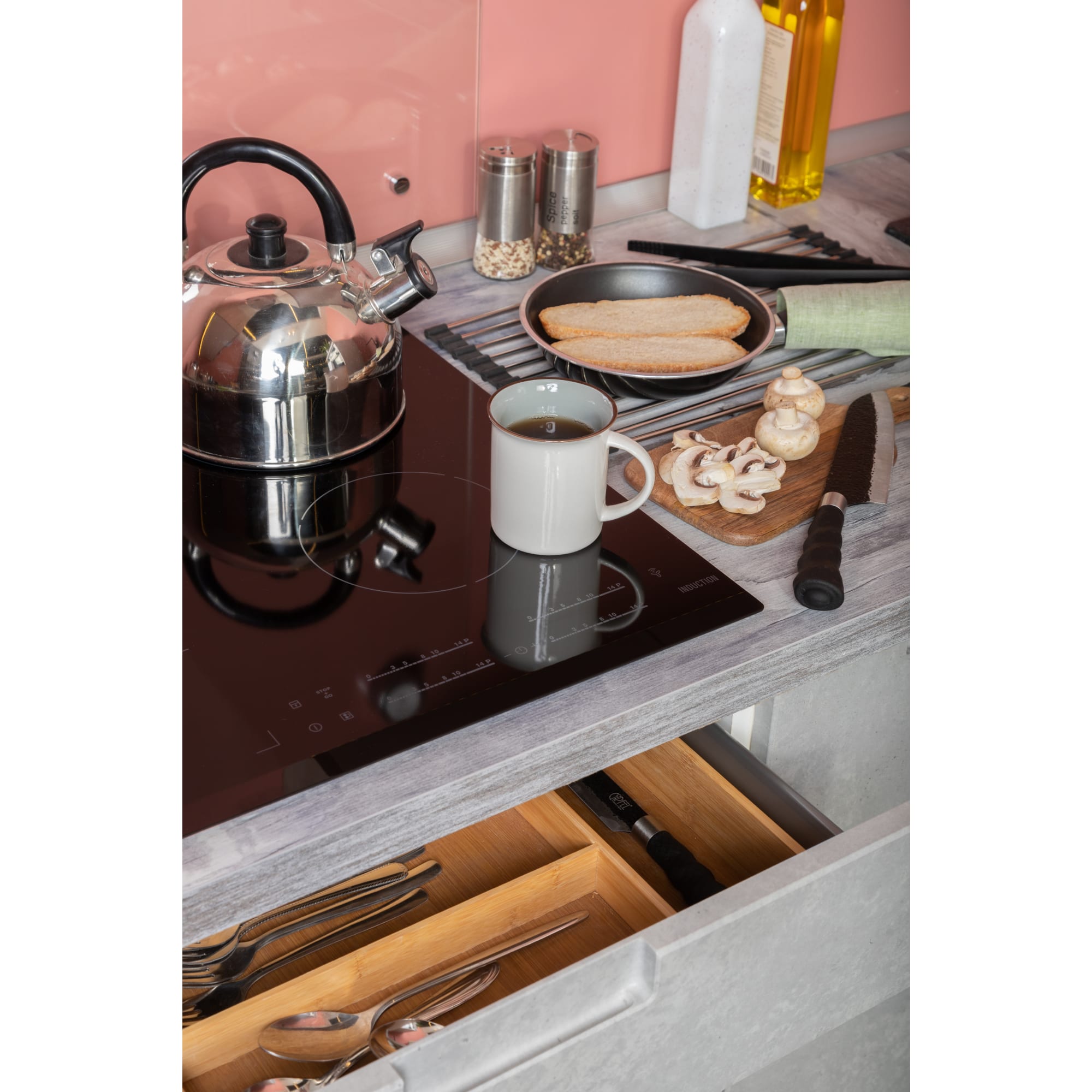 13070219 Лоток для столовых приборов раздвижной 33х6.5х46 см, бамбук Santreyd  - Вид №6