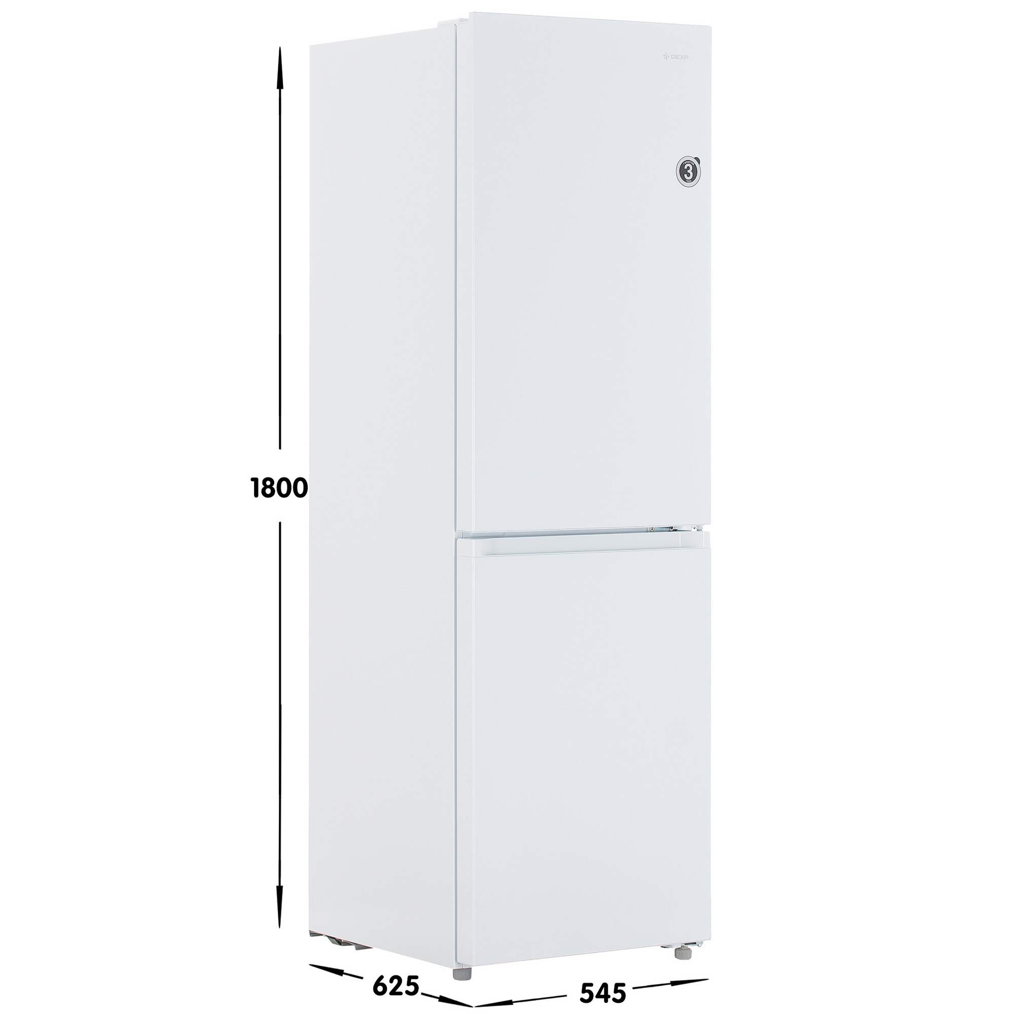 5403242 Холодильник с морозильником   DEXP B4-27AMA белый STDN-0049074 - Вид №7