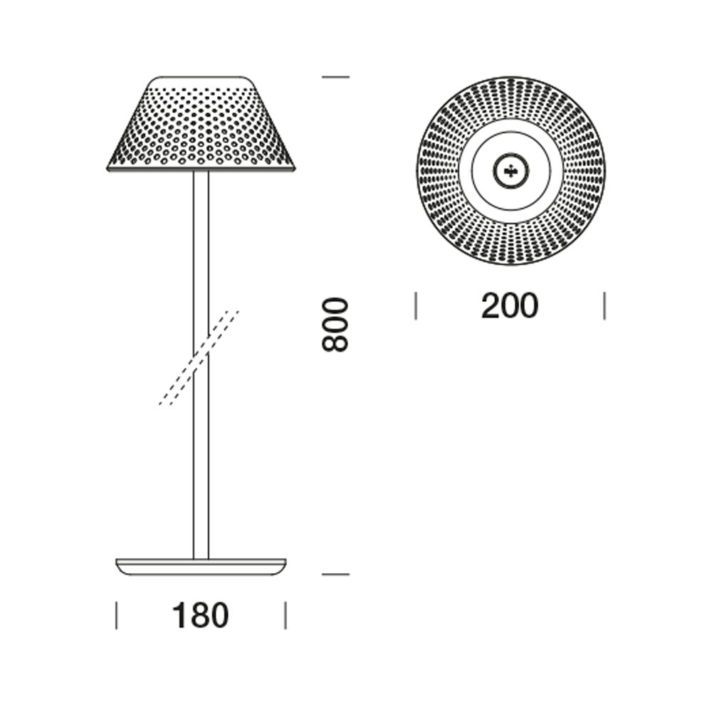 3250266 Мобильный светильник Platek MESH Piantana  MESH H. 800 mm - LED 4000K 87°  - Вид №10