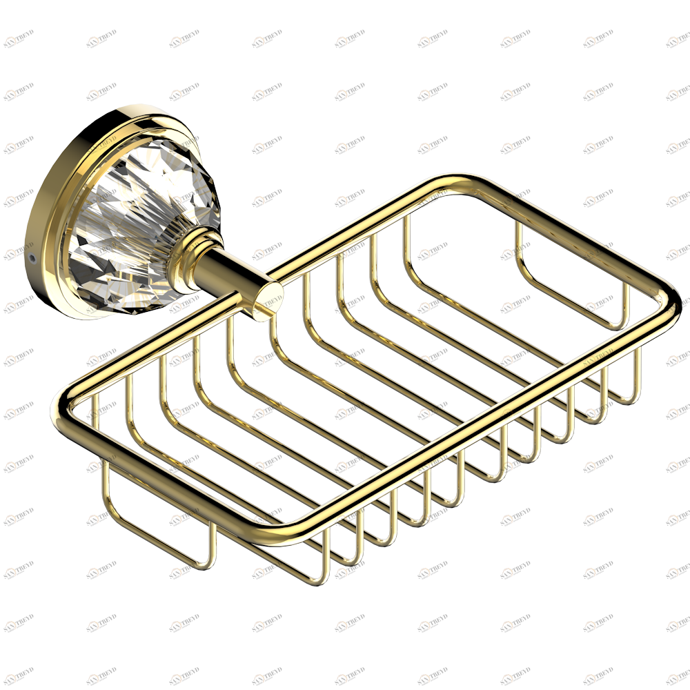 U1K-620 Мыльница-сетка с фланцем 160 x 95 мм Thg-paris Mandarine cristallia diamant Покрытие PVD золотистый цвет U1K-620 CAT.F