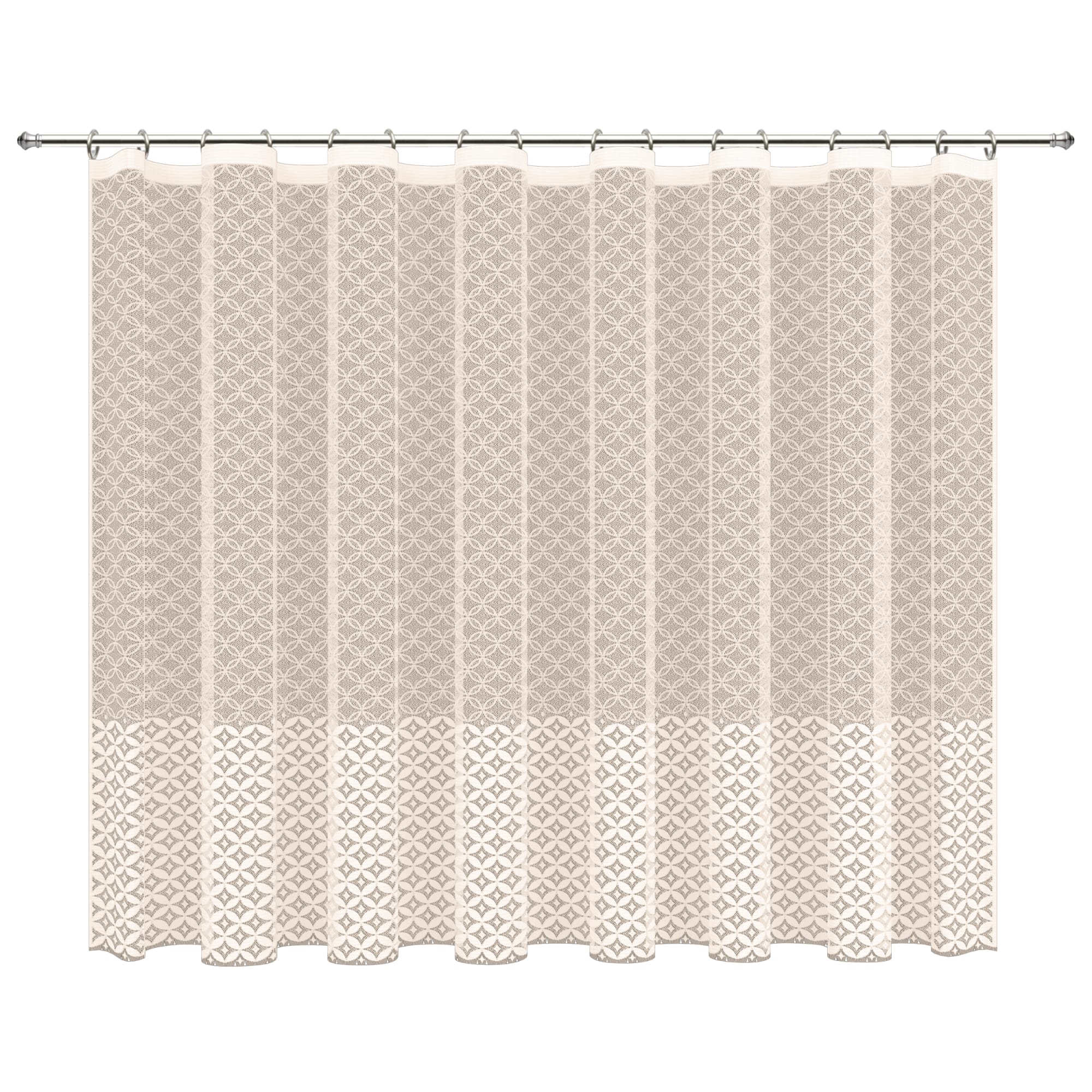 85276015 Тюль для кухни "Сиппо" 200x165 см цвет экрю Santreyd 