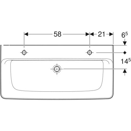 501.720.00.1 Накладная раковина Geberit Renova Plan Geberit  - Вид №30