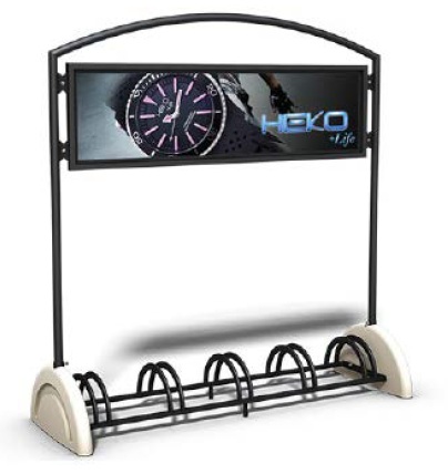 11845 КОМБО ИНФО, велопарковка из бетона LAB.Space 