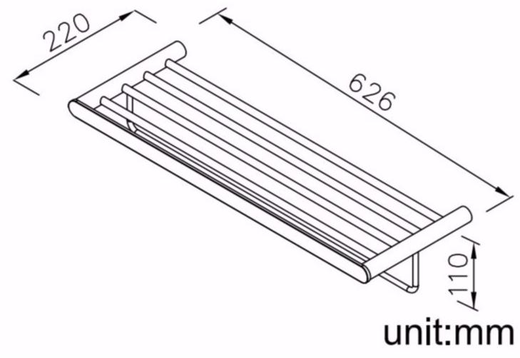 JUSTIME Держатель для полотенец из хромированной латуни Charming 6922-66-80cp - Вид №1