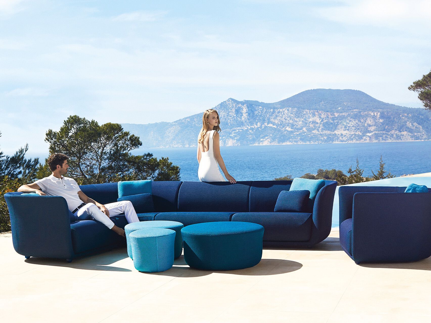 Ткань круглый сад пуфик Vondom Suave ARCH-00043789 - Вид №3