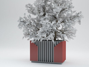 Прямоугольная металлическая плантатор