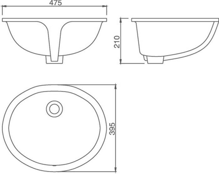 CL3120 Раковина встраиваемая SSWW CL  - Вид №1