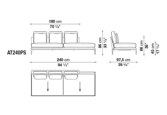 Кожаный диван B&B Italia Атолл ARCH-00112726 - Вид №56