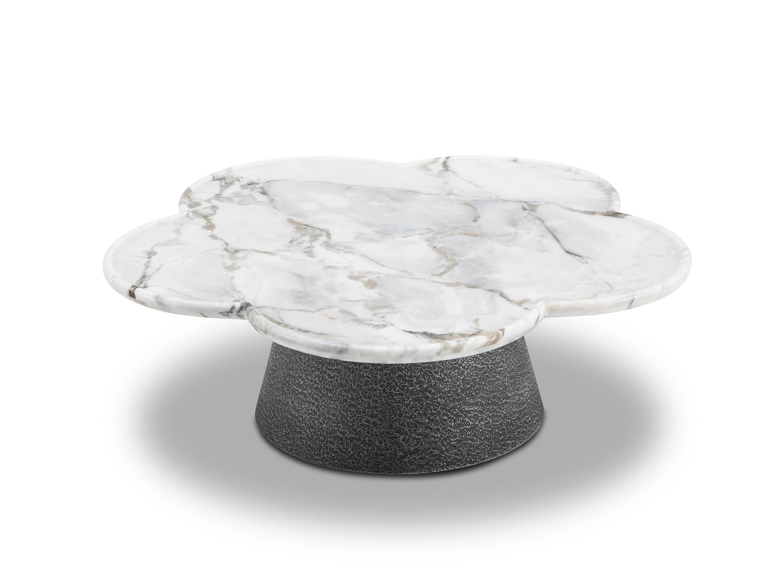 Низкий журнальный столик из мрамора и нержавеющей стали с центральным основанием CAMPO DE' FIORI ASCT694A ARCH-00055344