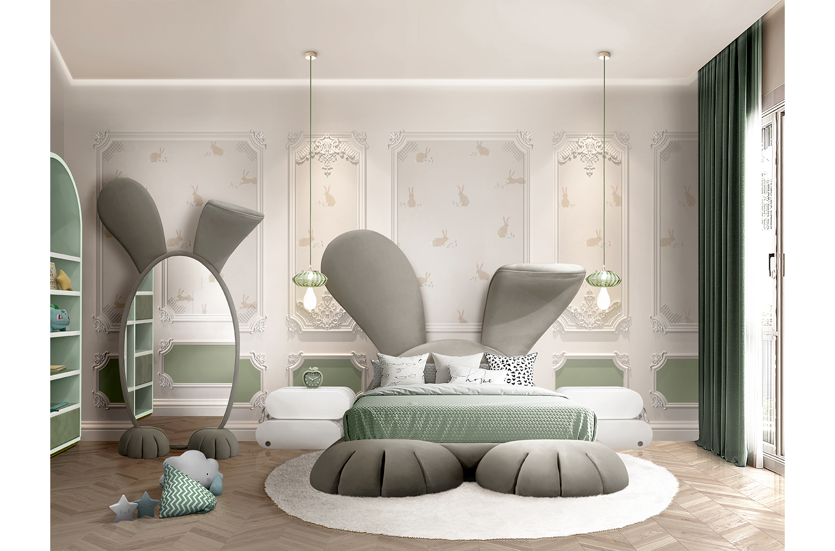 CIST385 Зеркала для детской Кролик Circu  - Вид №7