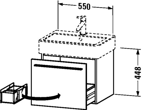 XL604405151 X-Large Тумбочка подвесная Сосна коричневая, декор Duravit - Вид №1